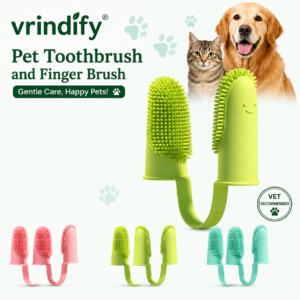🐾 Dual Sided Silicone Pet Finger Tooth Brush